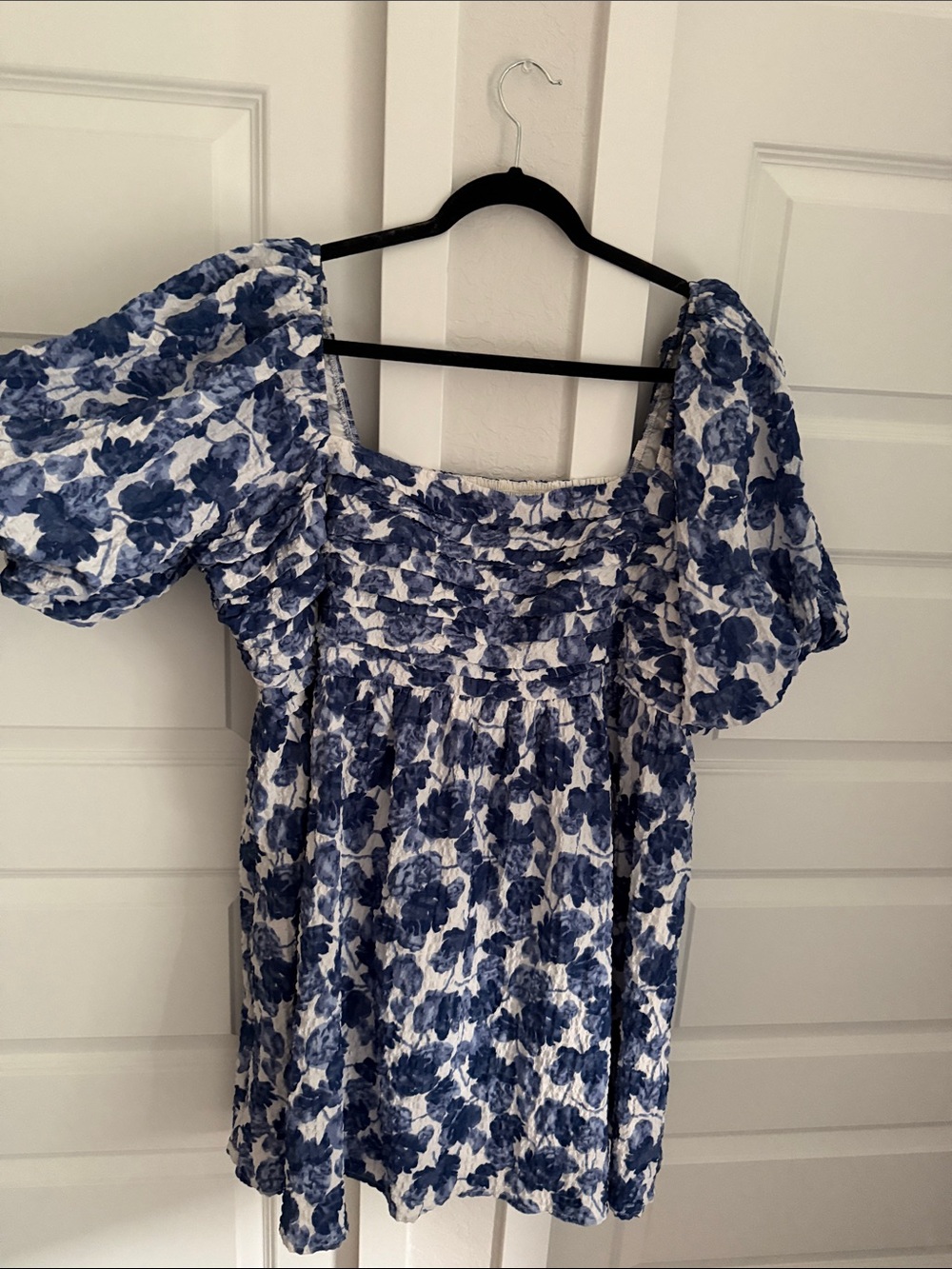 Abercrombie & Fitch Emerson Poplin Puff Sleeve Mini Dress